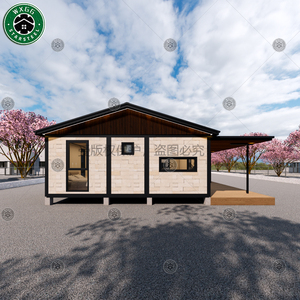 Maison préfabriquée modulaire isolée moderne avec revêtement en pierre, conteneur habitable portable - Product Image 3