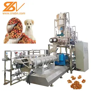 2tph Automatic Dry Kibble Pet Dog Canine Cat Food Fish Shrimp Aquatic Feed Making Extruder Machine Production Line