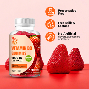 Gomitas de Vitamina D3 al por Mayor de Fábrica con Vitamina D en Sodio que Favorecen la Salud de Huesos, Dientes, Músculos e Inmunidad, Gomitas Dietéticas Naturales - Product Image 4