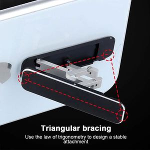 Support de téléphone portable pliable et portable en plastique ultra-fin, créatif, avec adhésif, léger et universel - Product Image 3
