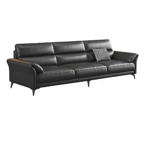 Saudi Arabia Moderne Bank Luxe Italiaanse Top Nerf Leder 1 2 3 Zits Sofa Set