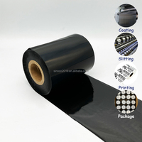 Cinta de Transferencia Térmica de Cera Negra de Alto Rendimiento, 110 mm x 450 m, Etiquetas de Código de Barras, Compatible con Impresoras Industriales Zebra
