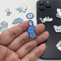 Broche Thème Médical Très Vendue, Badge Métallique Créatif Effet Émail, Autocollant de Téléphone 3D