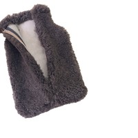 Housse de bouteille d'eau chaude en peau de mouton personnalisée, en peau de mouton bouclée, en laine d'agneau, en fourrure de mouton d'Australie