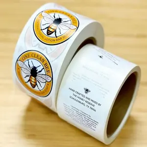 도매 화장품 스킨 케어 병 라벨 금박 스티커 병 맞춤형 인쇄 비닐 라벨
