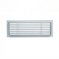 Grille de ventilation linéaire encastrée sans cadre à lamelles pour sortie d'air conditionné central, installation au plafond et au mur