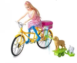 Jouets à piles, vélo de simulation <span class=keywords><strong>classique</strong></span>, modèle de vélo avec musique et lumière, jouets électriques - Product Image 3