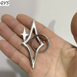 QYS Zinc Alloy Carabiner Keychain UV Printed Cross Pendant Silver Metal Key Ring Waterproof <b>Bag</b> <b>Charm</b> - Product Image 5