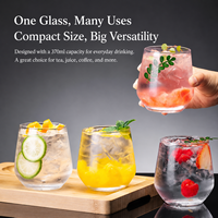 Commerciële glazen tumbler highball beker voor koffie, melk, sap, mojito's, cocktails, koude dranken, restaurant, hotel, groothandel