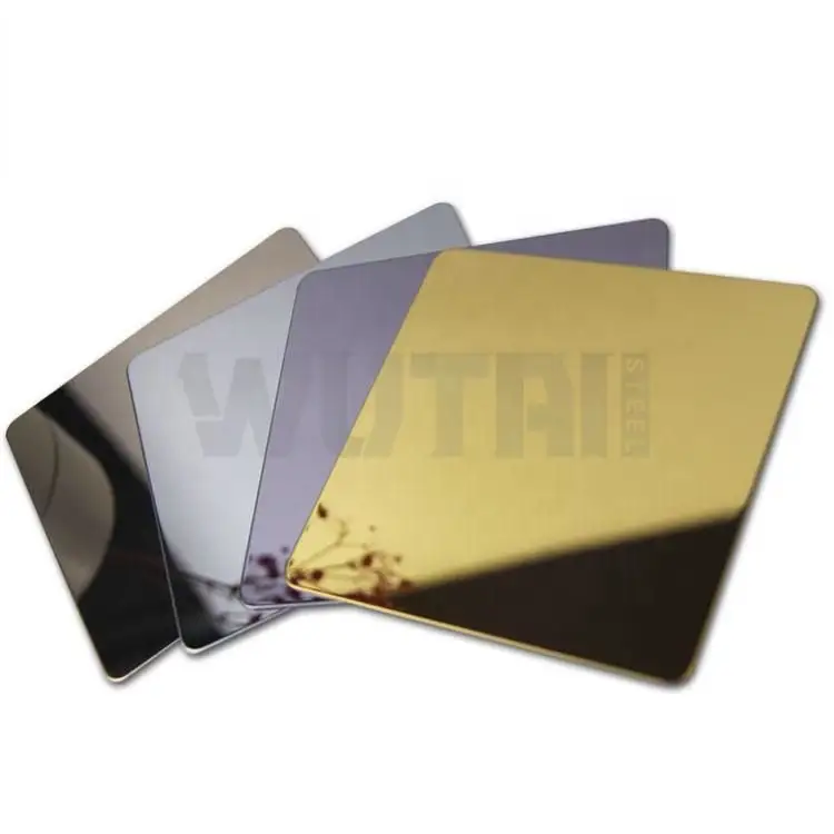 High quality 201 304 316 Metal Color Gold Mirror Stainless Steel Stainless Steel Plate Decorative Steel Sheet