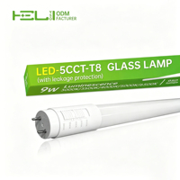 Tubo LED T8 Tipo B de 2 pies, de un solo o doble extremo, compatible con balasto bypass, tubo de vidrio de 15W, 14W, 9W, 7W para oficina y garaje