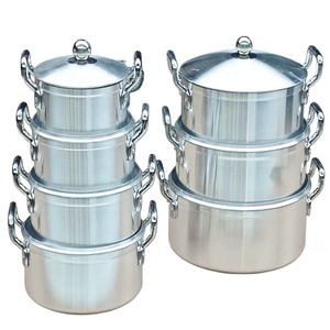 Ensemble de casseroles en aluminium durable, grandes marmites à soupe pour les restaurants et les foyers au Nigeria - Product Image 3