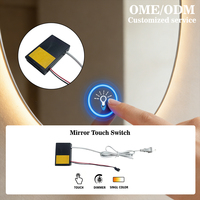 SHINECHIP TSP-001 110V/220V 12W 1A Lámpara LED para Espejo de Baño con Interruptor Táctil y Regulador de Intensidad IP20