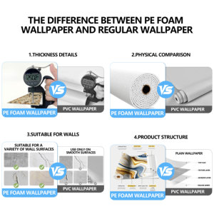 Papel Tapiz Mural 3D Autoadhesivo Moderno Impermeable y Ignífugo para <span class=keywords><strong>la</strong></span> Decoración de Paredes Segura del Hogar - Product Image 5
