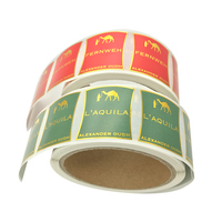 Étiquettes autocollantes en feuille d'or de stratification mate imprimée de couleur personnalisée pour bouteilles de parfum