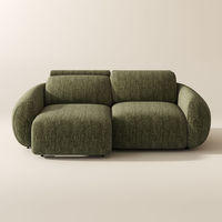 Canapé modulaire électrique moderne en tissu bouclé avec accoudoirs arrondis, 2 places, pour salon, meubles de maison