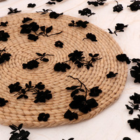 Tissu de maille de flocage personnalisé 100% tissu de maille de polyester avec tissu de flocage de fleurs pour vêtements chiffons de danse en tulle