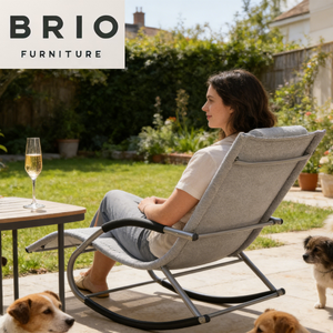 Silla Mecedora de Patio en Oferta, Silla Mecedora Curva <span class=keywords><strong>con</strong></span> Cojín para <span class=keywords><strong>Playa</strong></span>, Jardín, <span class=keywords><strong>Piscina</strong></span>, Interior y Exterior - Product Image 5