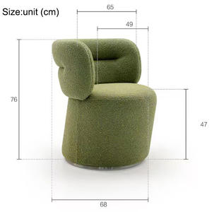 Taburete Giratorio Estilo Retro Crema con Diseño Moderno, Taburete de Descanso para Sala de Estar, Maquillaje, Salón de Belleza y Salón de Uñas - Product Image 6