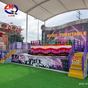 Tagada Tagada Amusement Park Equipment Luna Park Equipment Amusement Rides Mini Tagada With LED Light