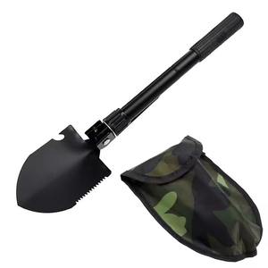 Outil de nettoyage de jardin extérieur, pelle à neige, pelle pliable multifonctionnelle portable pour la survie en camping avec poignée et boussole - Product Image 4