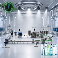 Planta Embotelladora de Agua Mineral Automática Llave en Mano de 4000 BPH, Línea de Producción Completa CGF16-12-6 para Botellas PET de 0.2-2L