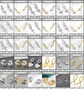 Aretes forma de hoja 925 pendientes de moissanita de flor de plata esterlina pendientes minimalistas plata 925 - Product Image 2