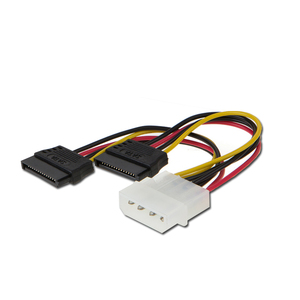 Çift SAT Y Splitter kadın HDD güç adaptörü kablosu Laptop için 4 Pin IDE erkek 2 Port 15 Pin SAT PVC malzeme stoklanan - Product Image 4