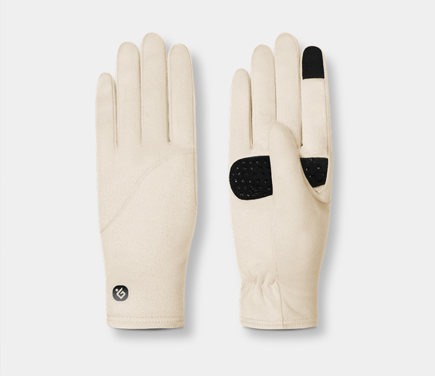 Женские ветрозащитные бархатные Нескользящие зимние теплые перчатки для сенсорных экранов