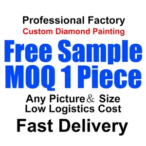 Dropshipping Free Sample Custom Diamond Art Painting 5D Full Round Square Drills Diy Kits For Adults Kids