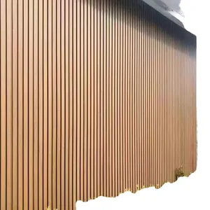 Paneles de Pared Exteriores de WPC de Estilo Europeo Moderno, Rayas a Cuadros, Impermeables, Protección Contra Termitas, Más de 5 Años de Garantía, AOLO AL-GK205-25A - Product Image 1