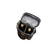 Sac isotherme portable pour deux bouteilles de vin, sac de transport en polyester épais imperméable pour le camping, sac de conservation au froid pour véhicule