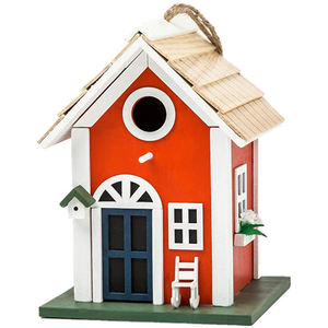 Kaliteli kontrplak + çam ahşap Birdhouse açık asılı Modern ahşap kuş yuvası - Product Image 1