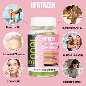 OEM Digestive Support Metabolism Boost Detoxification Vitality Energy Release 1600mg Gluten Free Non GMO Irish Sea Moss Gummy - Product Image 4