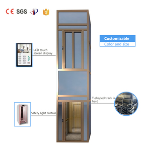 Ascenseurs résidentiels électriques pour hôtels de luxe, ascenseur en verre pour villa, hauteur réglable, 3/5 étages, <span class=keywords><strong>mini</strong></span> ascenseur pour maison - Product Image 4