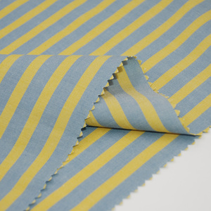 40s haute densité, couleur fluorescente brillante, <span class=keywords><strong>bleu</strong></span>, <span class=keywords><strong>blanc</strong></span>, jaune, orange, meilleure vente, fil gots teint, popeline rayée, tissu en coton - Product Image 2