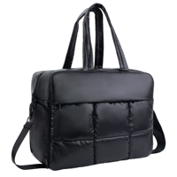 Nouveauté : Sac à main matelassé sur mesure, résistant à l'eau, avec fermeture éclair, style puffer, portefeuille tendance, sac de shopping rembourré en nylon