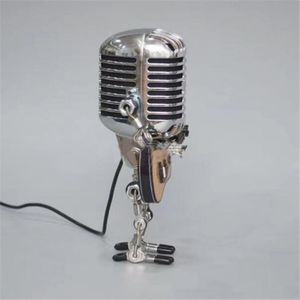 1 pièce : Décoration lumineuse rétro, modèle robot avec microphone pour jouer de la guitare, lampe de bureau, artisanat de décoration intérieure - Product Image 5