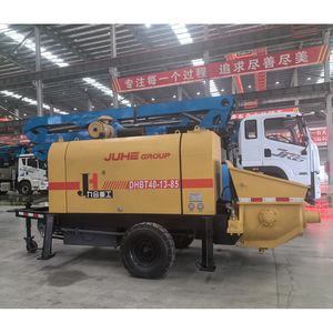 Pompe à béton portable diesel JIUHE, 40m³ 50m³, pompe à béton sur remorque, pompe à béton stationnaire, approvisionnement direct d'usine - Product Image 2