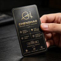 Tarjetas de Presentación Personalizadas al por Mayor, Diseño Moderno, Lujosas, Ecológicas, Recicladas, de Acero Inoxidable y Aluminio, para Negocios