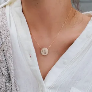 Collana con Ciondolo a 26 Lettere dell'Alfabeto EManco, Collana Girocollo Trendy per Donne, Vera Catena in Acciaio Inossidabile, Dropshipping - Product Image 4