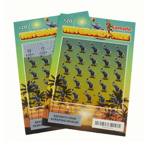 โรงงานกระดาษหวยตั๋วที่กำหนดเองรอยขีดข่วนปิดบัตรรอยขีดข่วนพิมพ์ - Product Image 4