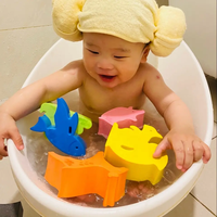 Jouets de bain familiaux sans moule en mousse EVA pour enfants-Compagnons de bain sûrs et amusants