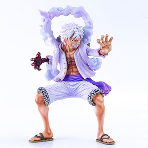 Jouets en résine PVC de haute qualité Action & toy 22cm dieu soleil démon fruit Gear 5 figurines d'anime de posture de combat Nika une pièce Luffy - Product Image 2