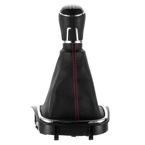 Ensemble pommeau de levier de vitesse 5/<span class=keywords><strong>6</strong></span> vitesses et soufflet en cuir noir pour VW <span class=keywords><strong>Golf</strong></span> 5 <span class=keywords><strong>6</strong></span> Jetta V VI Scirocco <span class=keywords><strong>GTI</strong></span> R32 MK5 MK6 – Amélioration de style <span class=keywords><strong>performance</strong></span> - Product Image 5