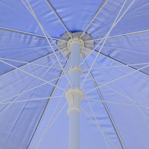 UPF50+ UV Protection 120cm Beach Umbrella Silver Coating Windproof Adjustable <b>Pole</b> Outdoor Patio Sun Shade <b>Parasol</b> for Camping - Product Image 3