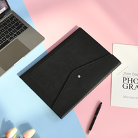 Porte-documents en cuir PU A4 avec fermeture magnétique, imperméable, pour réunions de bureau et affaires