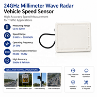 Capteur de vitesse radar à ondes millimétriques 320 m, portée ultra-longue, faisceau étroit 24 GHz, module d'avertissement de circulation routière RS485 RS232