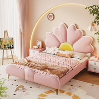 Moderne Luxus-Schlafzimmer möbel Weiche hoch gepolsterte Betten Einzel Queen-Size-Kinder Doppelbett Holzrahmen Prinzessin für Mädchen Design