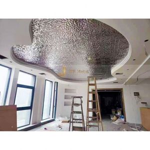 LL35 Custom Shape 316 Stainless Steel Water Ripple <b>Sheet</b> Pvd Color Silver Gold <b>Mirror</b> Wave Ripple Panels for Shopping Mall Wall - Product Image 5